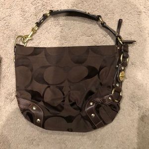 Chocolate brown coach bag